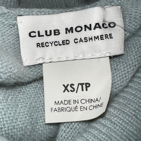 NWT Club Monaco Cashmere Keyhole Turtleneck Sweater in Jade Green Size XS - Picture 7 of 16